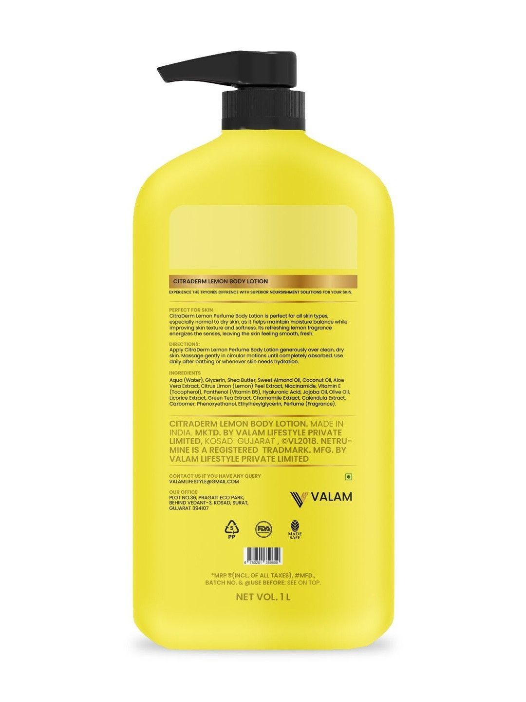 NETRUMINE Citraderm Lemon Perfume Body Lotion with Lemon - 1L-image-39