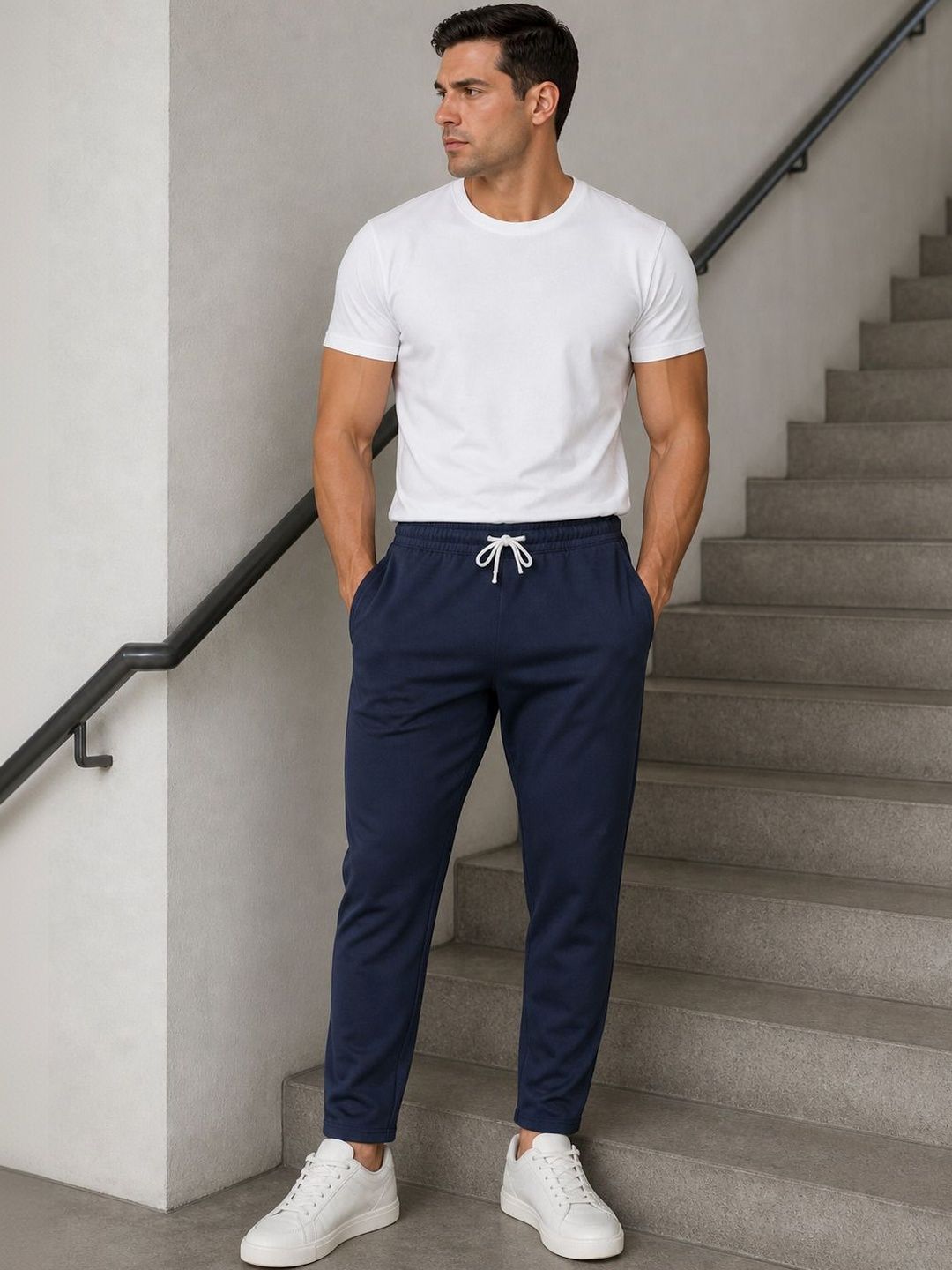 SZN Men Regular Fit Textured Joggers-picture-41
