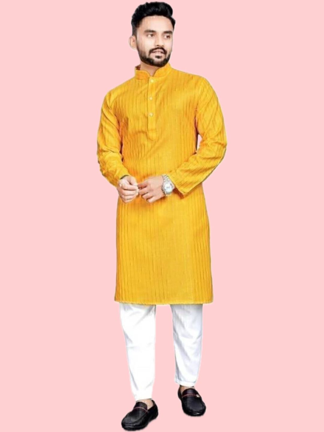 HERE&NOW Men Striped Kurta-picture-12