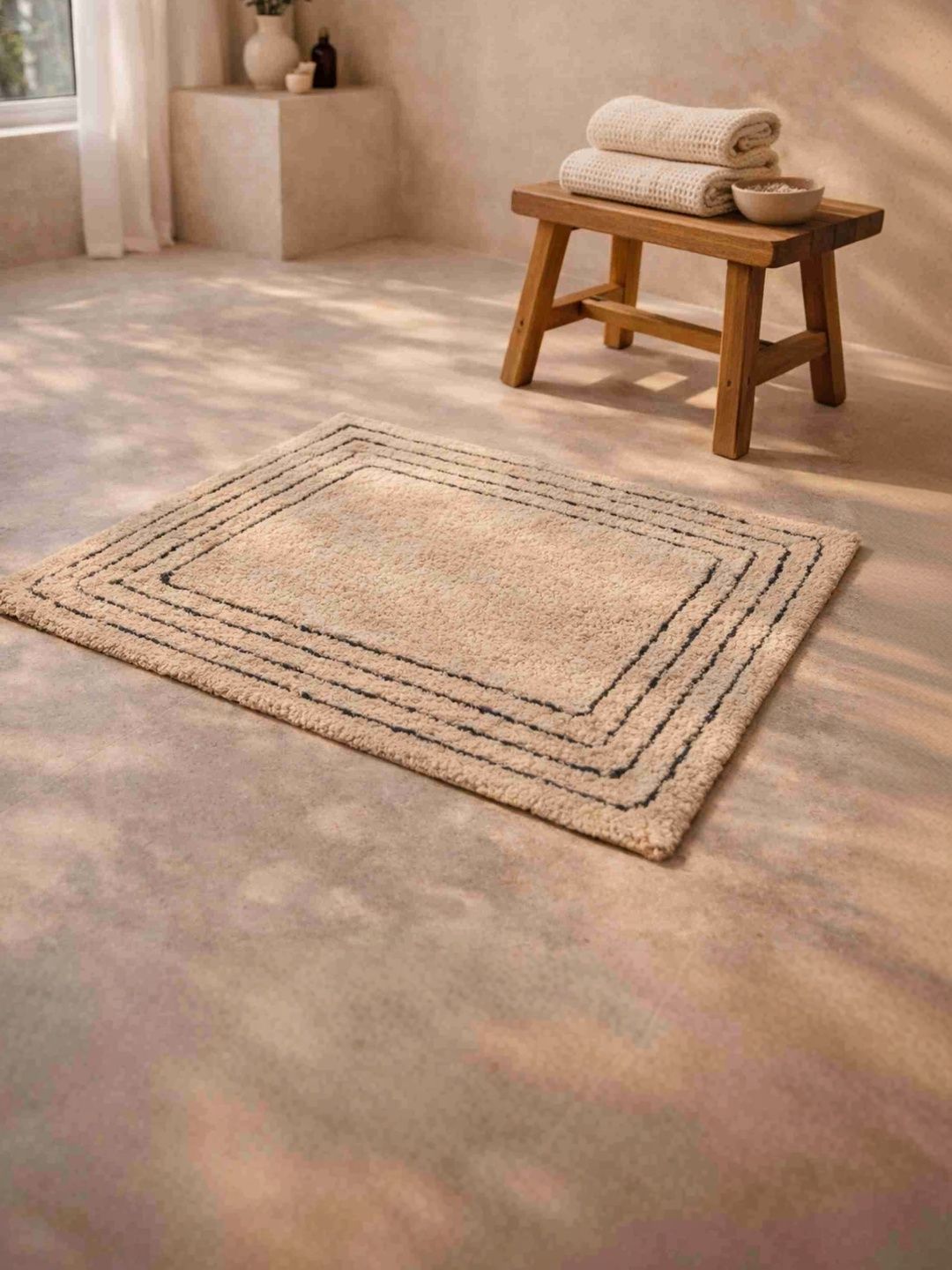 Premsons Beige Anti-Skid 2200 GSM Bath Mat-image-46