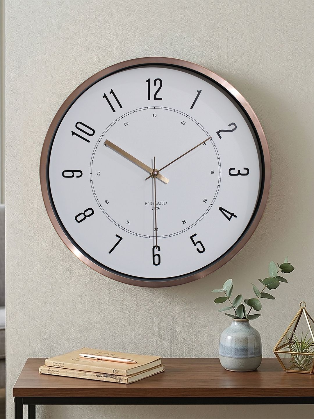 RANDOM Copper-Toned & White Wall Clock-picture-27