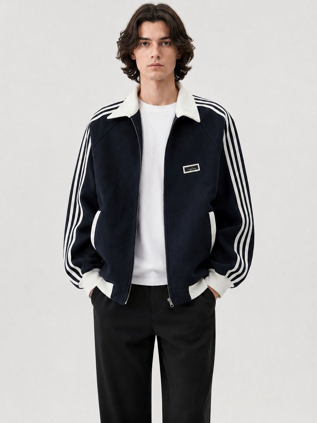 Suo Men Striped Sporty Jacket-picture-21