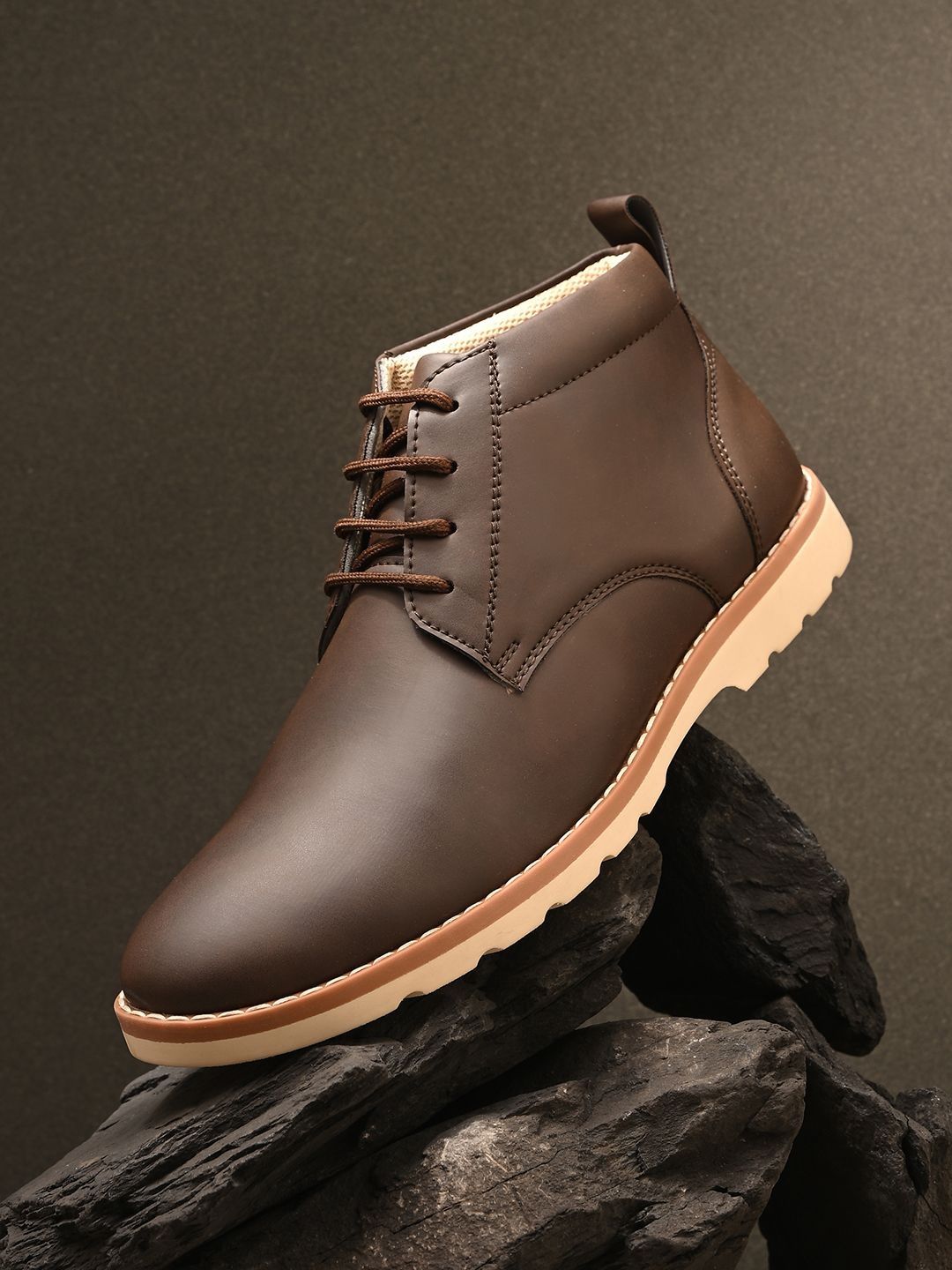 The Roadster Lifestyle Co Men Round Toe Lace-Ups Boots-picture-50