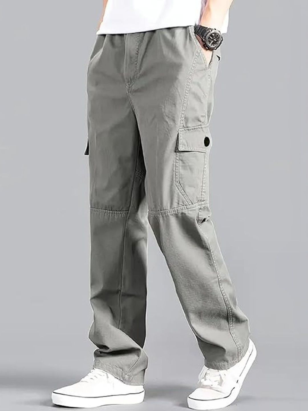 Moda Rapido Men High-Rise Cargos Trousers-picture-15
