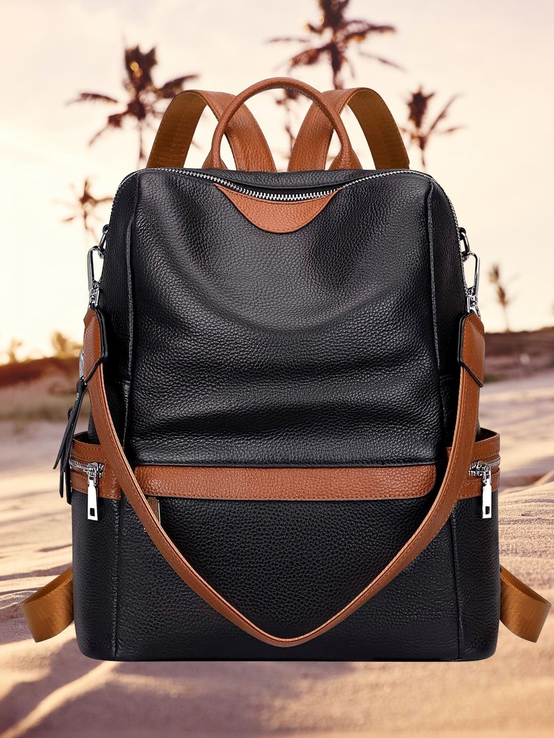 MomsyStore Women Colourblocked Backpack-picture-49
