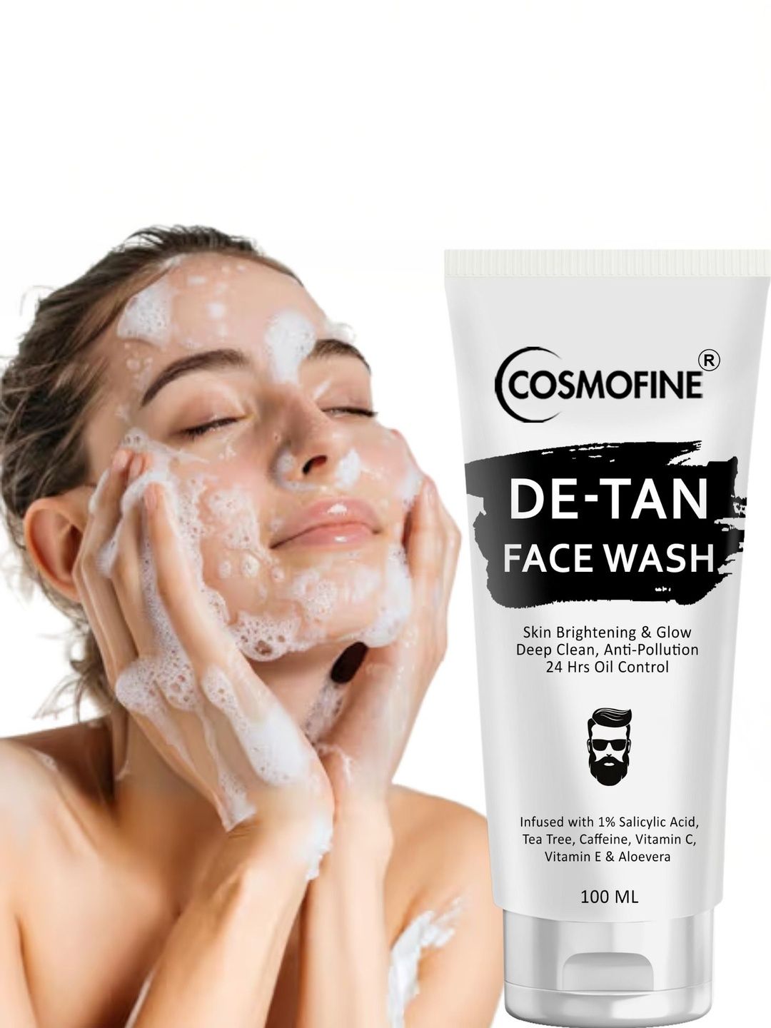 COSMOFINE De-Tan Face Wash Infused With 1% Salicylic Acid - 100 ml-image-47