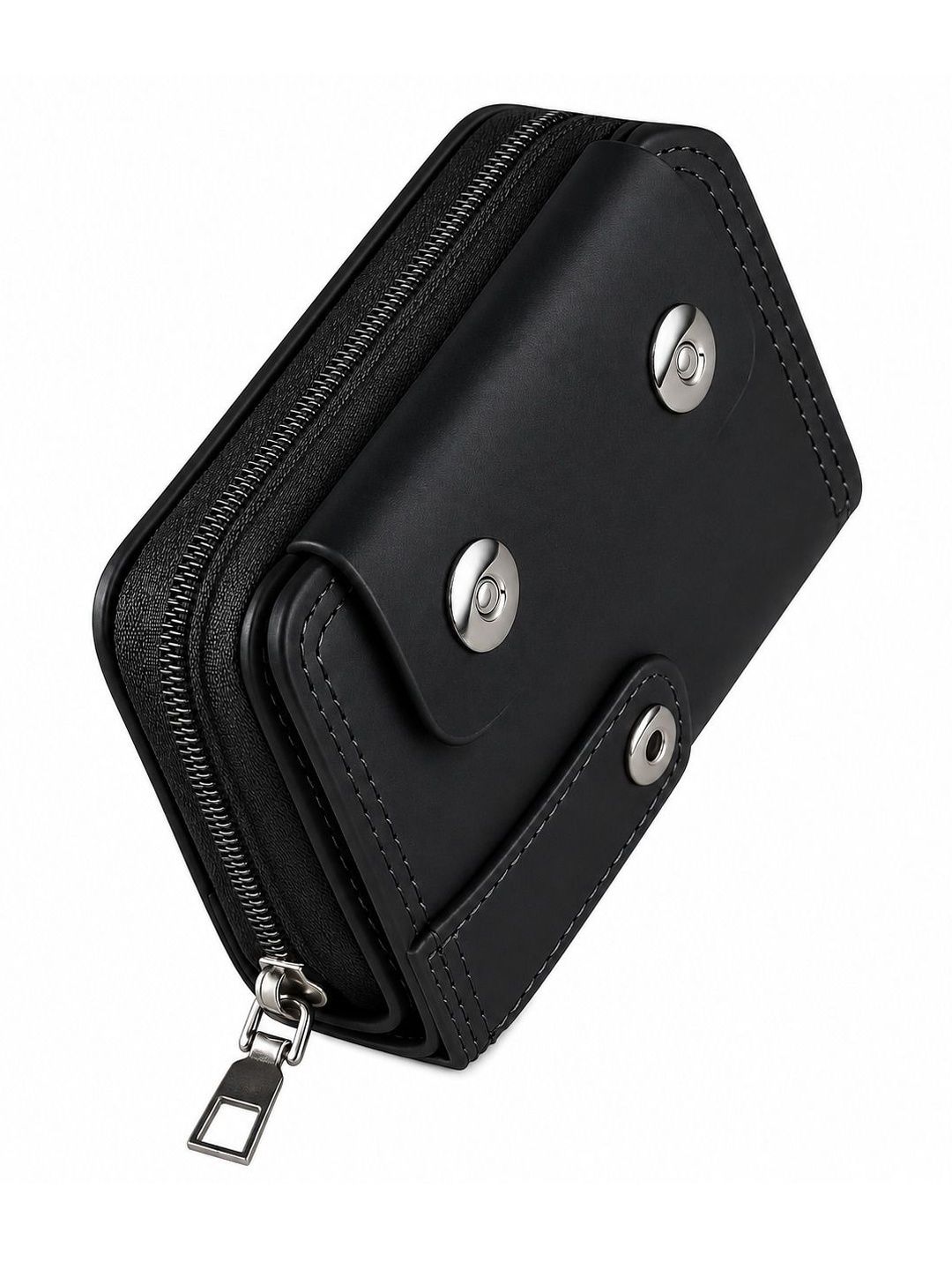 TPJ Mart Men Textured Leather Zip Around Wallet-image-14