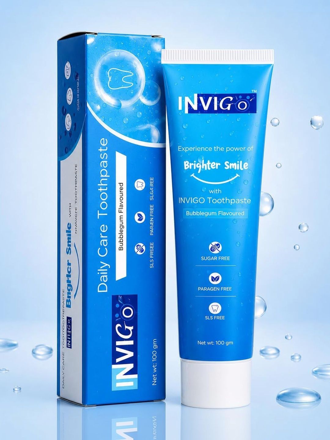INVIGO Boys Sugar Free Brighter Smile Toothpaste - 100 g - Bubble Gum Flavour-picture-42