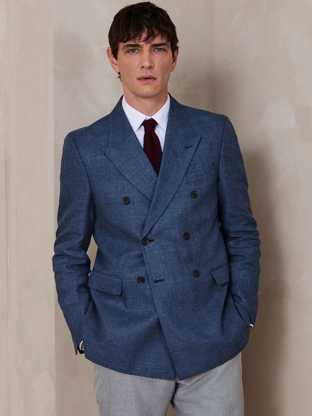 NEXT Double Breasted Notched Lapel Collar Semiformal Blazer-picture-20