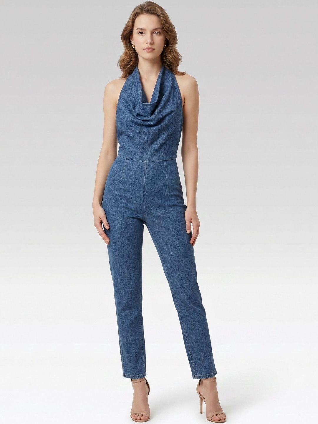 bebe Cowl Neck Basic Jumpsuit-picture-28