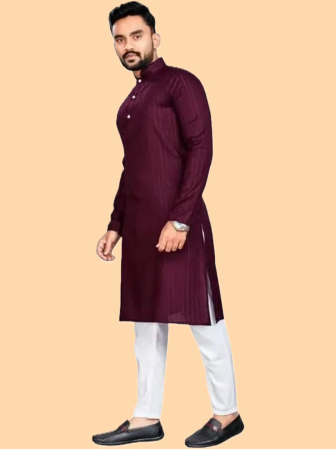 HERE&NOW Men Striped Kurta-picture-14