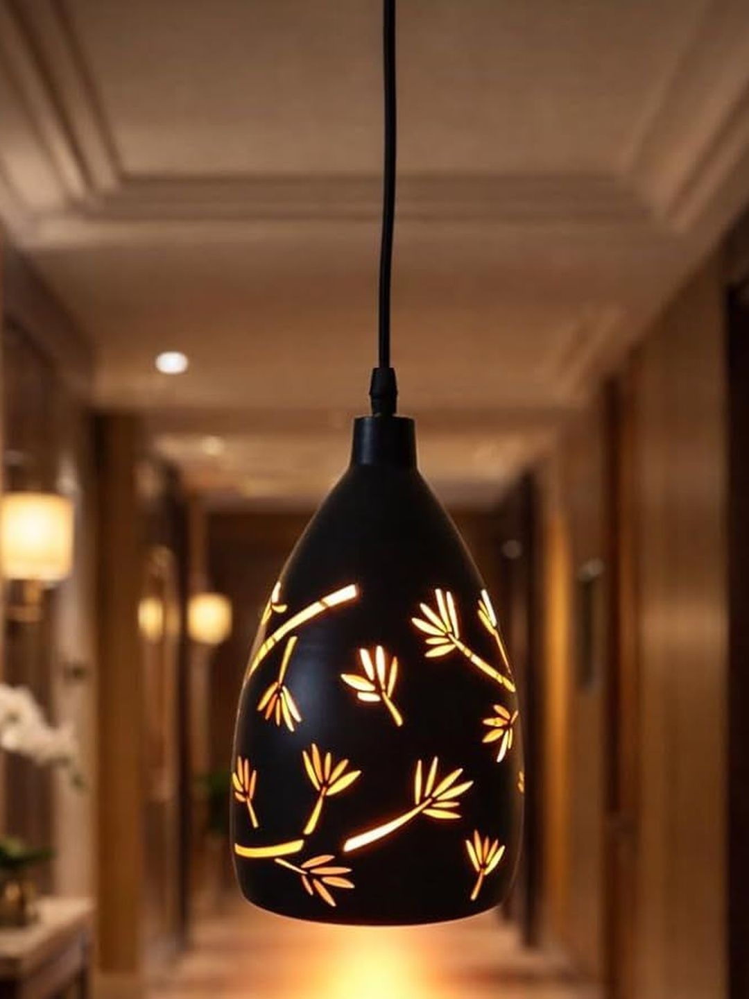 OJIT LIGHT DECORATION Black & Black Printed Ceiling Lamp-image-27