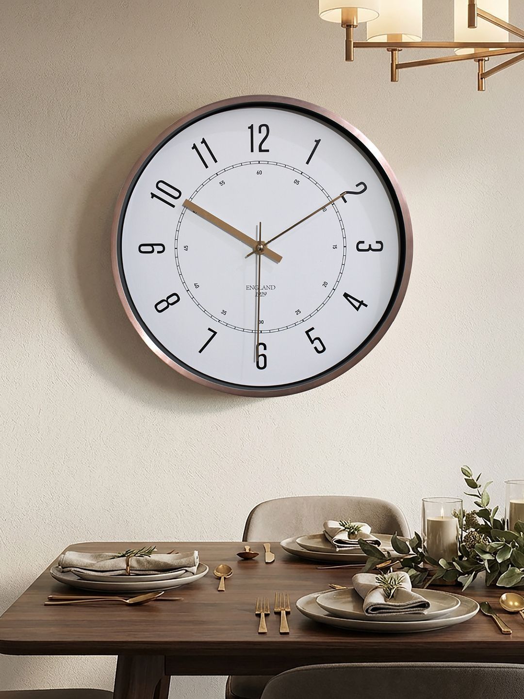 RANDOM Copper-Toned & White Contemporary Wall Clock-image-38