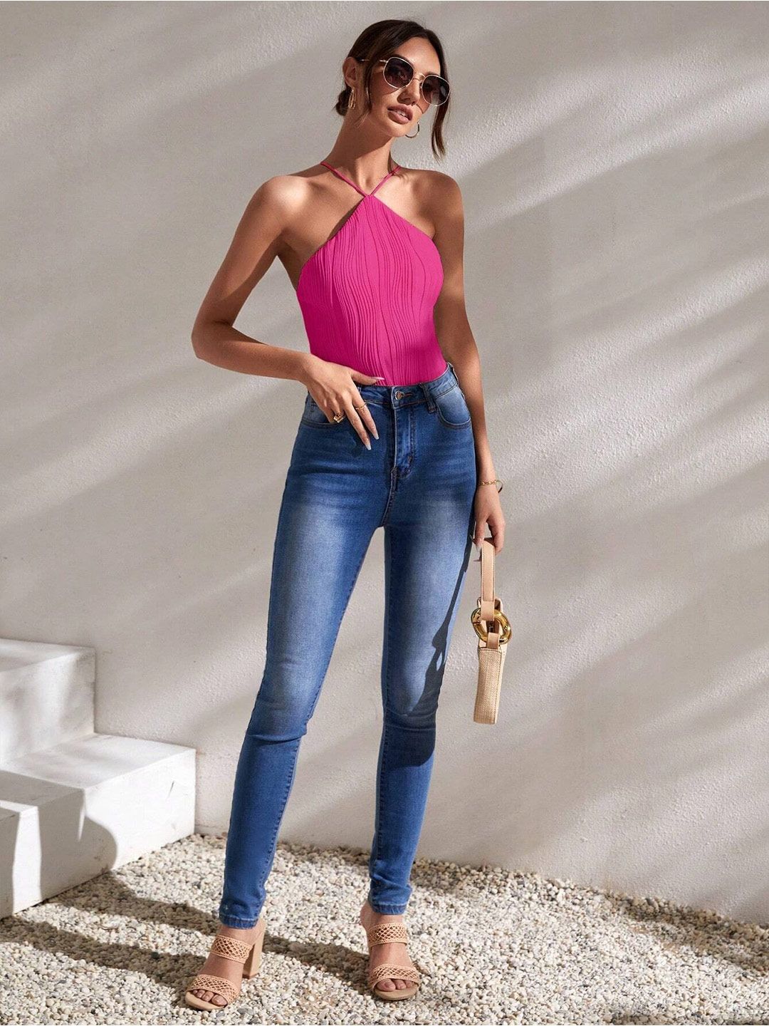 Stylecast X Slyck Ribbed Halter Neck Top view 5