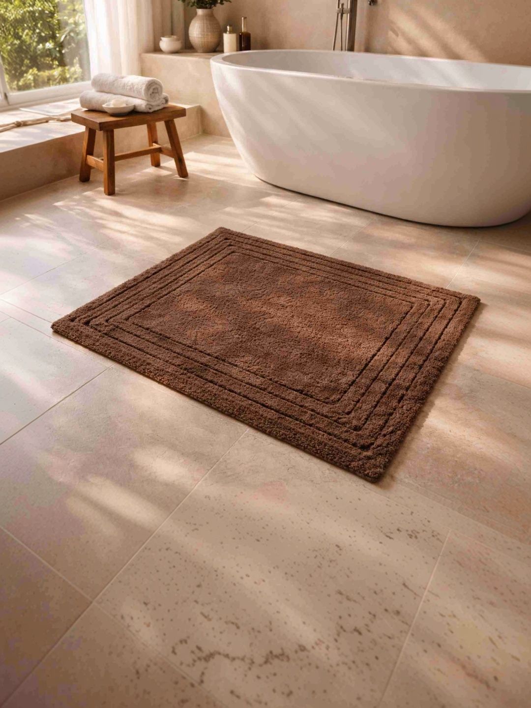 Premsons Brown Anti-Skid 2200 GSM Bath Mat-image-8