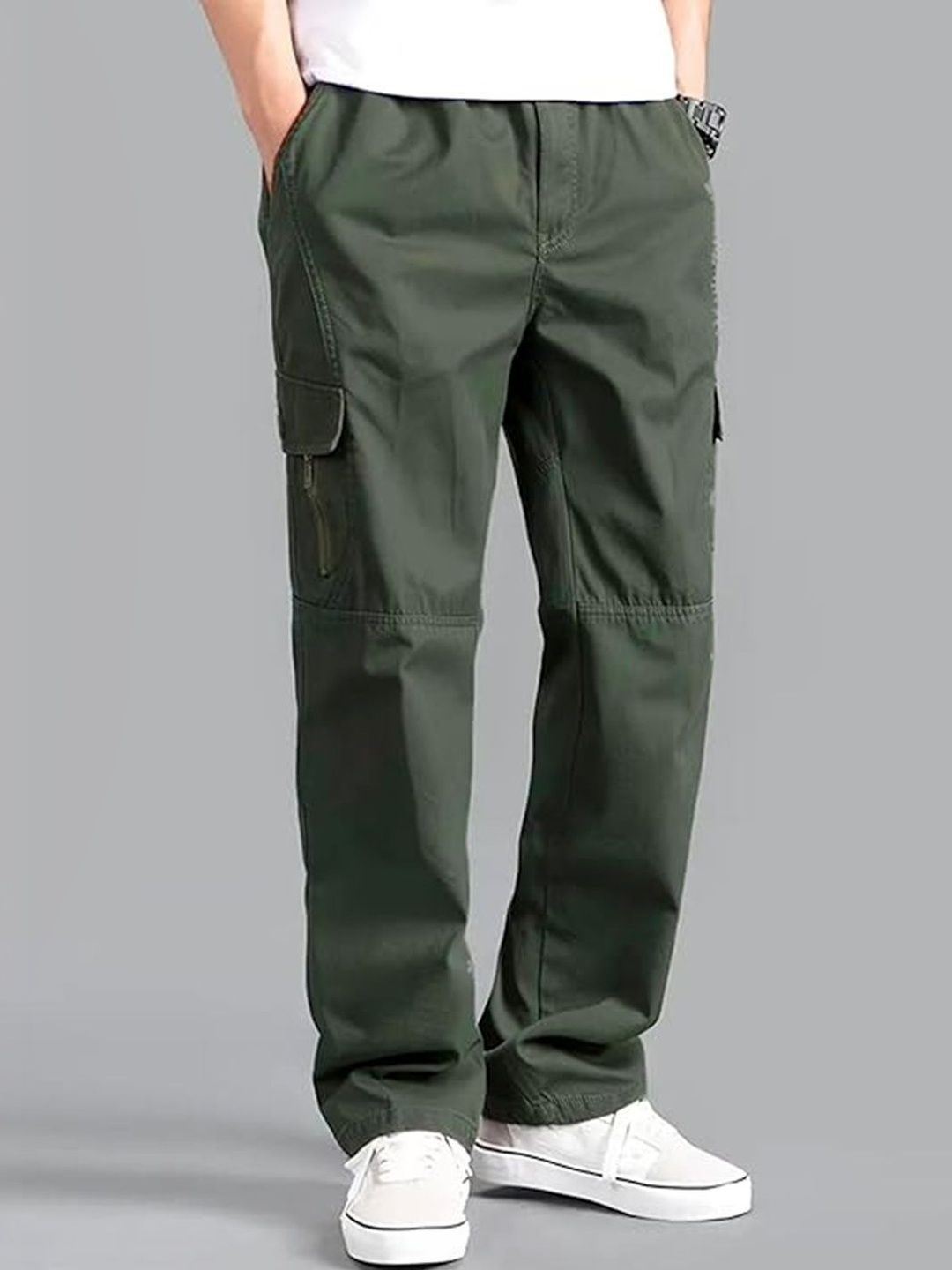Moda Rapido Men High-Rise Cargos Trousers-picture-16
