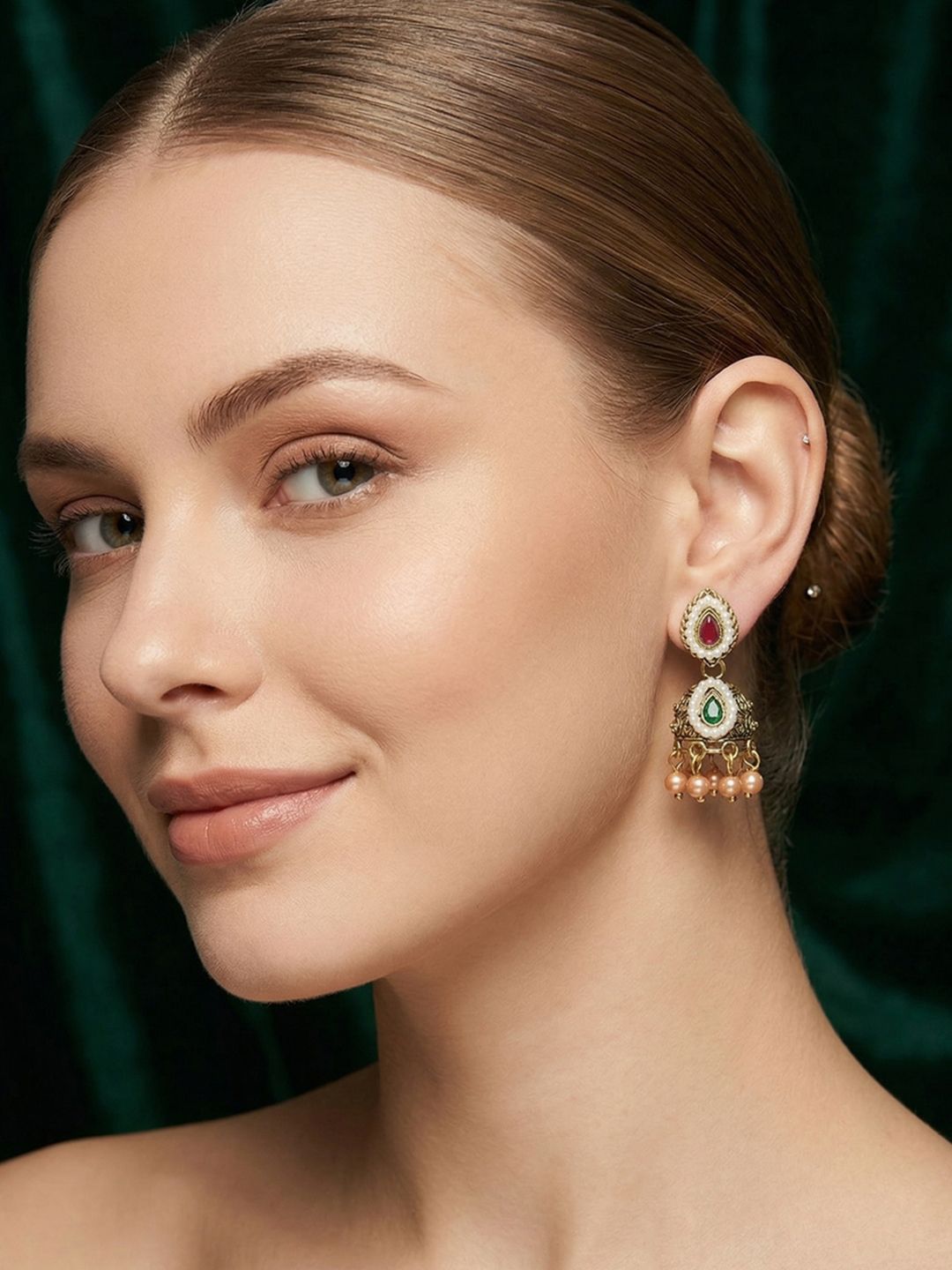 DURATI Geometric Jhumkas Earrings-picture-10