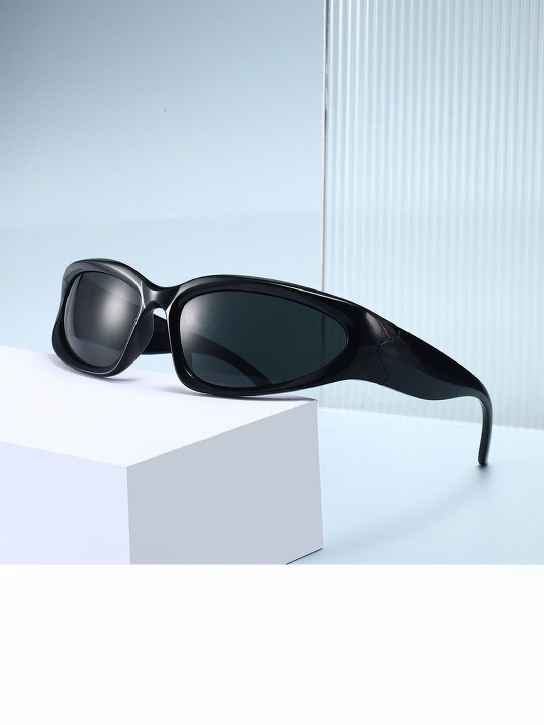 IFLASH Unisex Black Lens & Black Sports Sunglasses with-picture-36