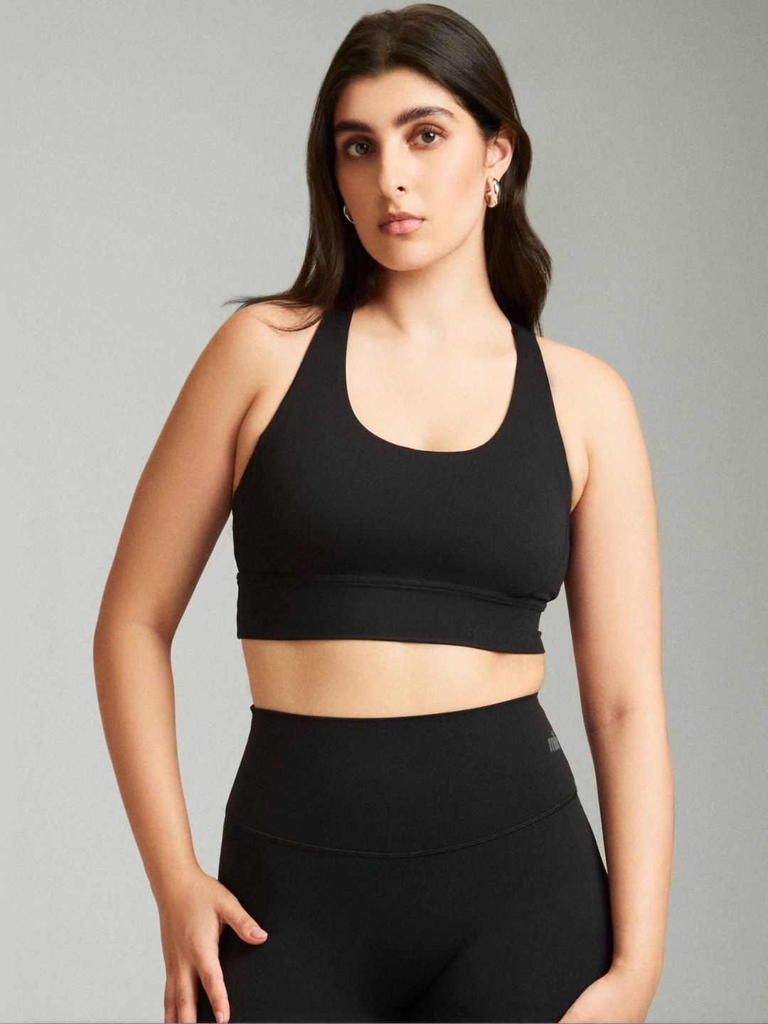 Mile Collective Black OnTheGo Cross Back Sports Bra-picture-25