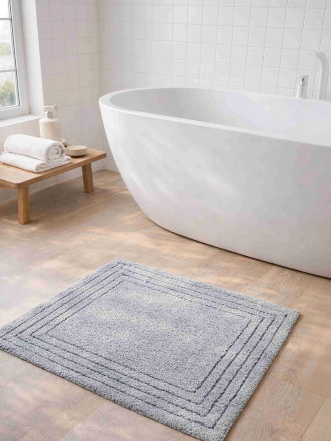 Premsons Grey Anti-Skid 2200 GSM Bath Mat-image-41