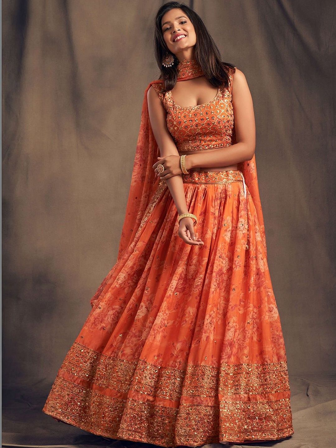 BAESD Embellished Sequinned Semi-Stitched Lehenga & Blouse With Dupatta-picture-38