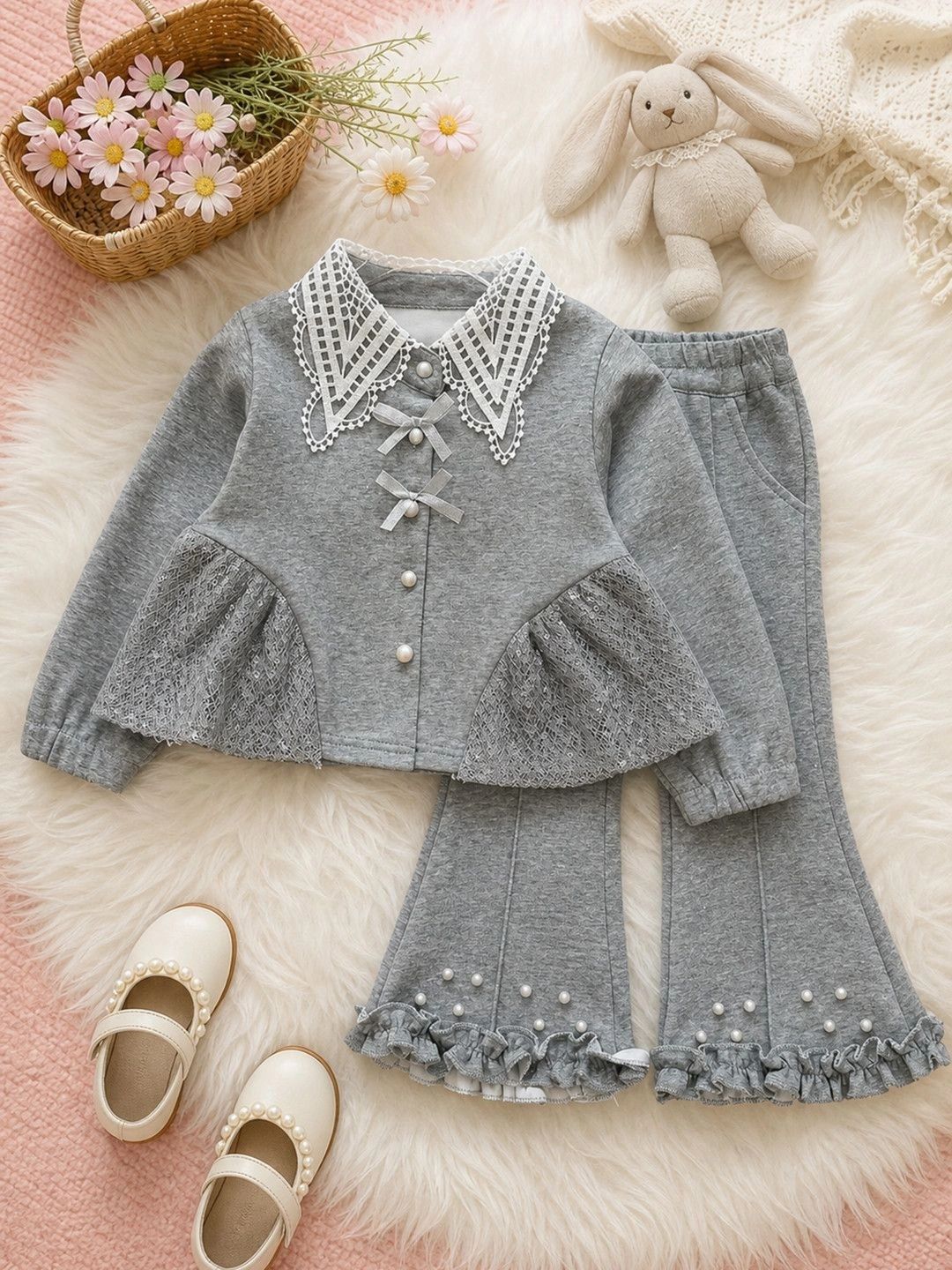 Kiddelpret Girls Embellished Top with Trousers-picture-29