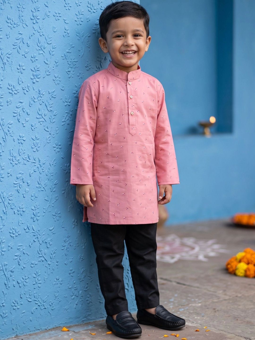 Cae Boys Ethnic Motifs Printed Regular Kurta with Trousers-picture-24
