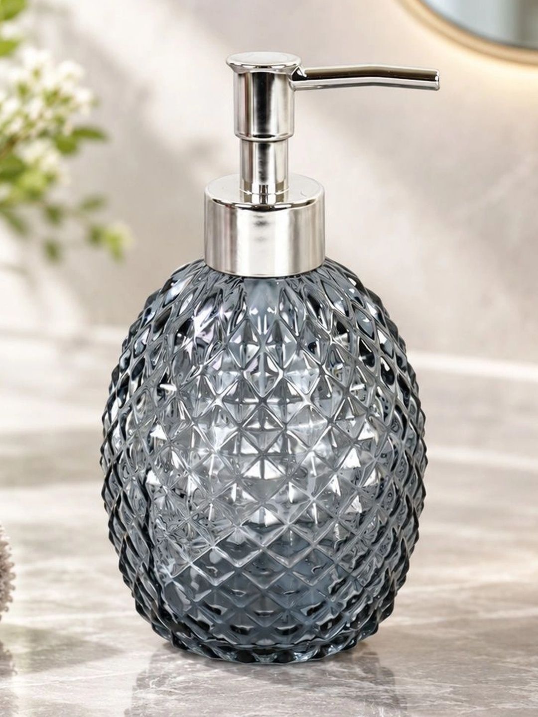 NFI essentials NFI essentials Grey Textured Glass Soap Dispenser