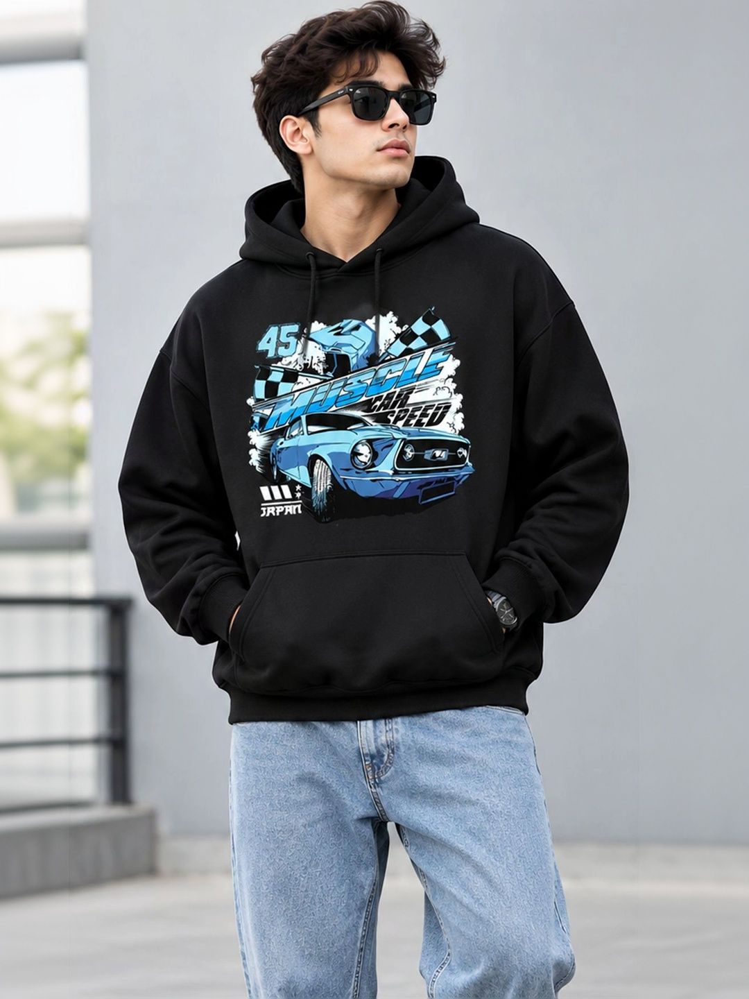 PERSONALITEE PERSONALITEE Men Printed Hooded Sweatshirt