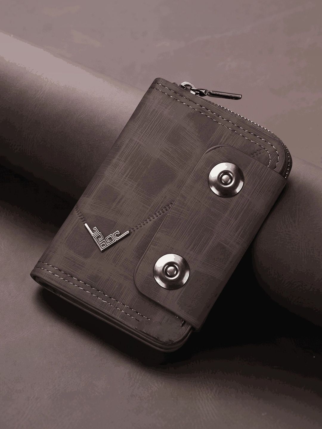 MEEKE MEEKE Textured Zip Around Wallet