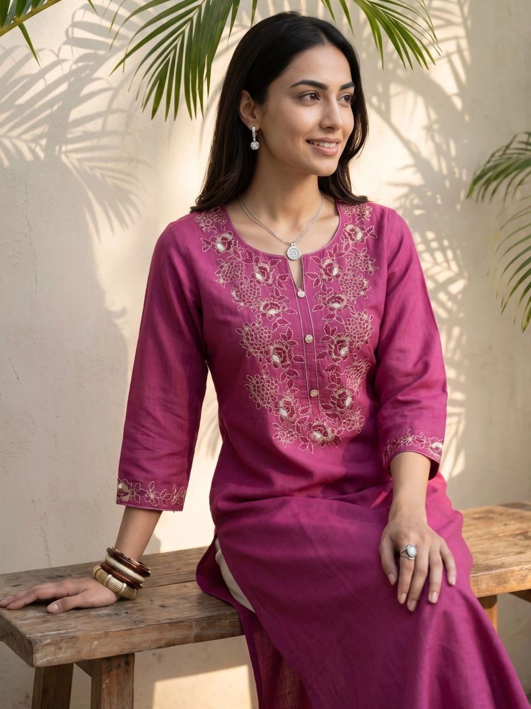 Anouk Anouk Women Ethnic Motifs Embroidered Thread Work Kurta