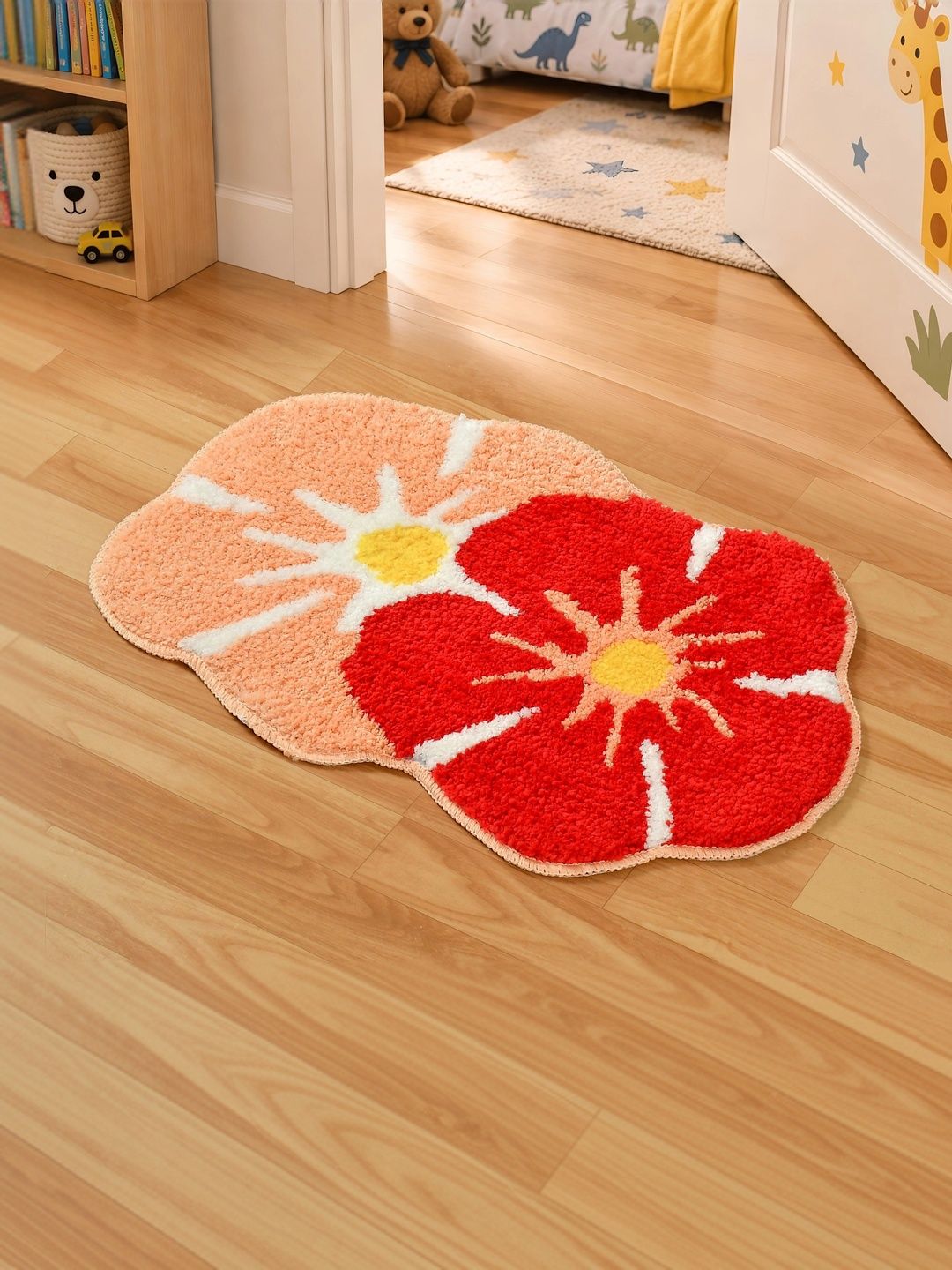 BELVOSTUM BELVOSTUM Red Printed Bath Rugs