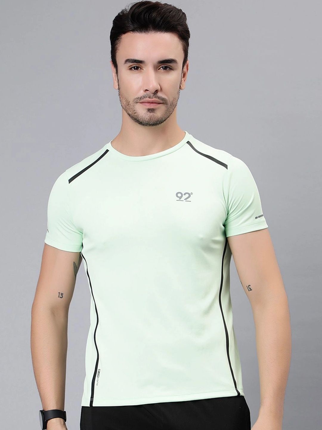 92 92 Men's Performance Wear Seamless Regular Fit Round Neck Sports T-Shirt