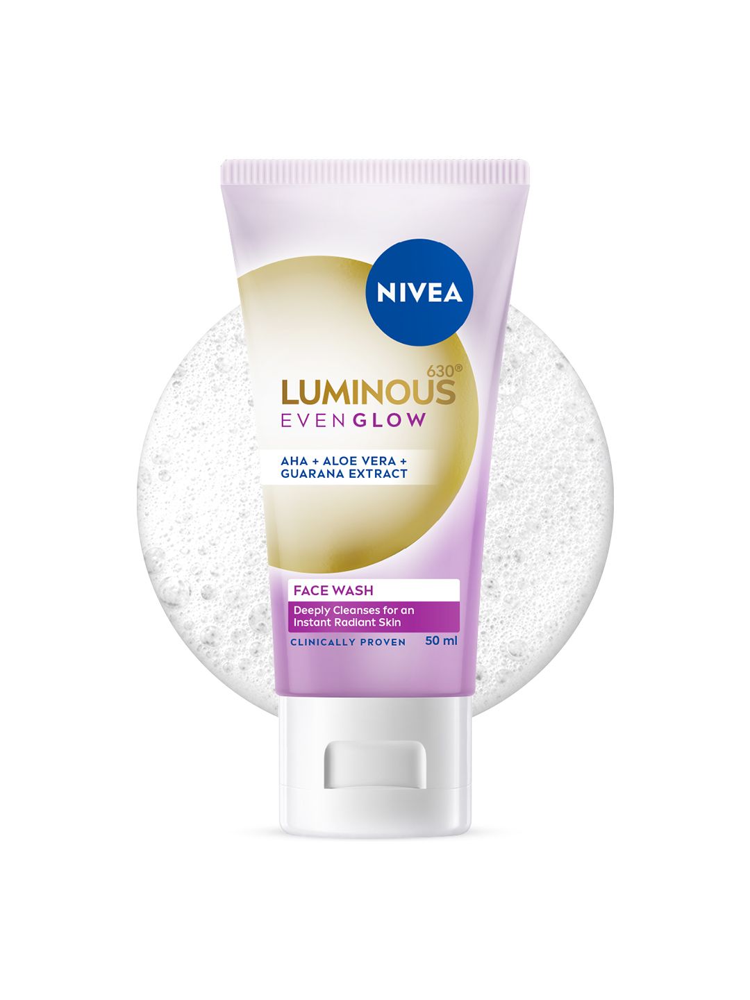 Nivea Nivea Luminous Even Glow Oil Free Face Wash with AHA & Aloe Vera for Deep Clean - 50 ml