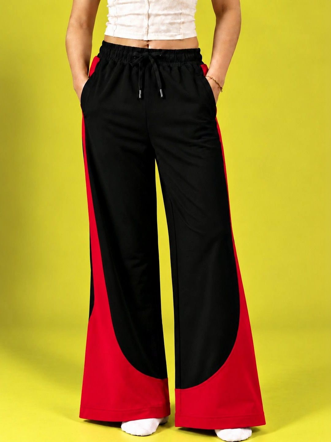 all about you all about you Women Baggy Colourblocked Track Pants