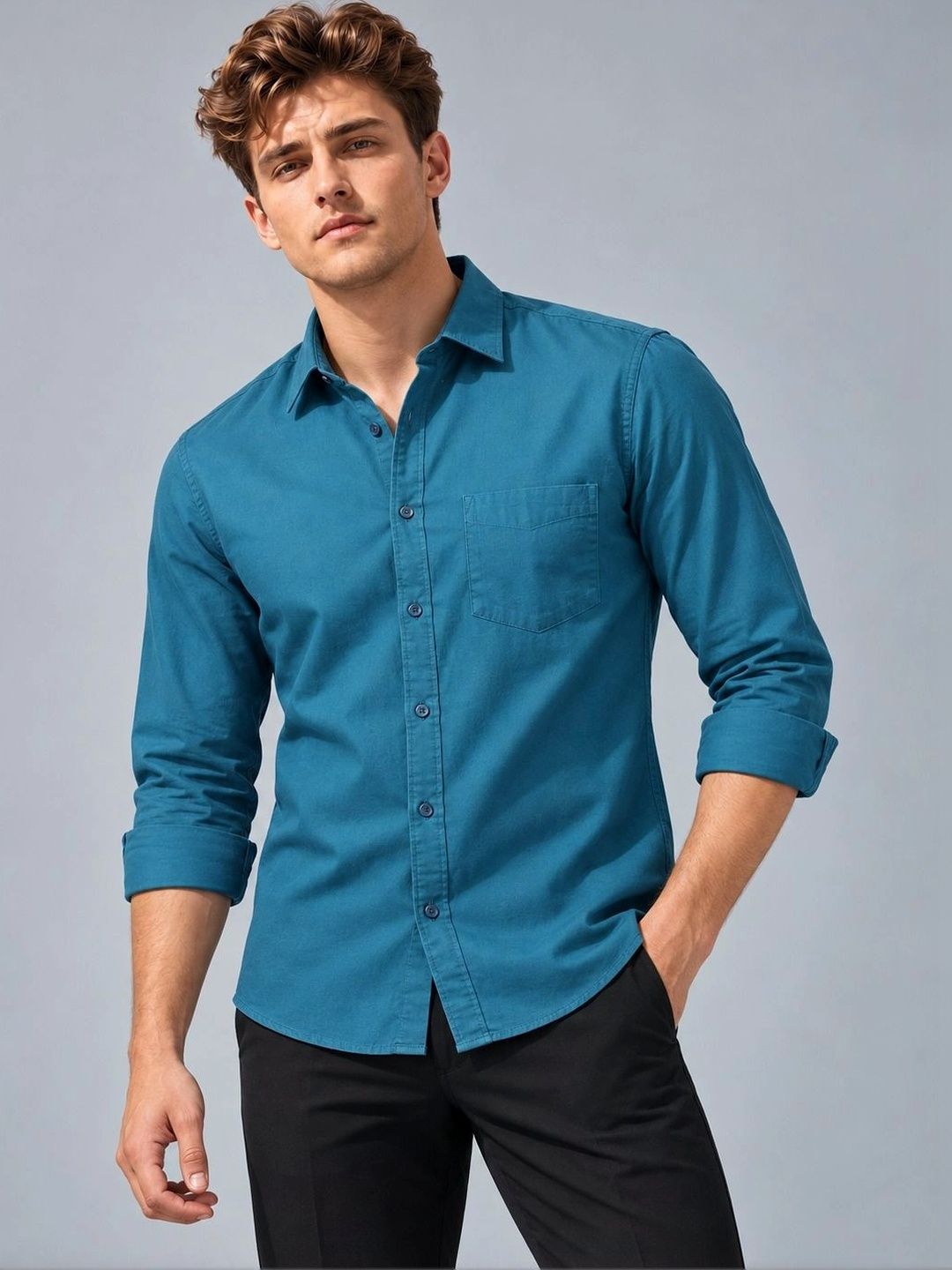 AGNIVAR COLLECTION AGNIVAR COLLECTION Men Comfort Semi Sheer Casual Shirt