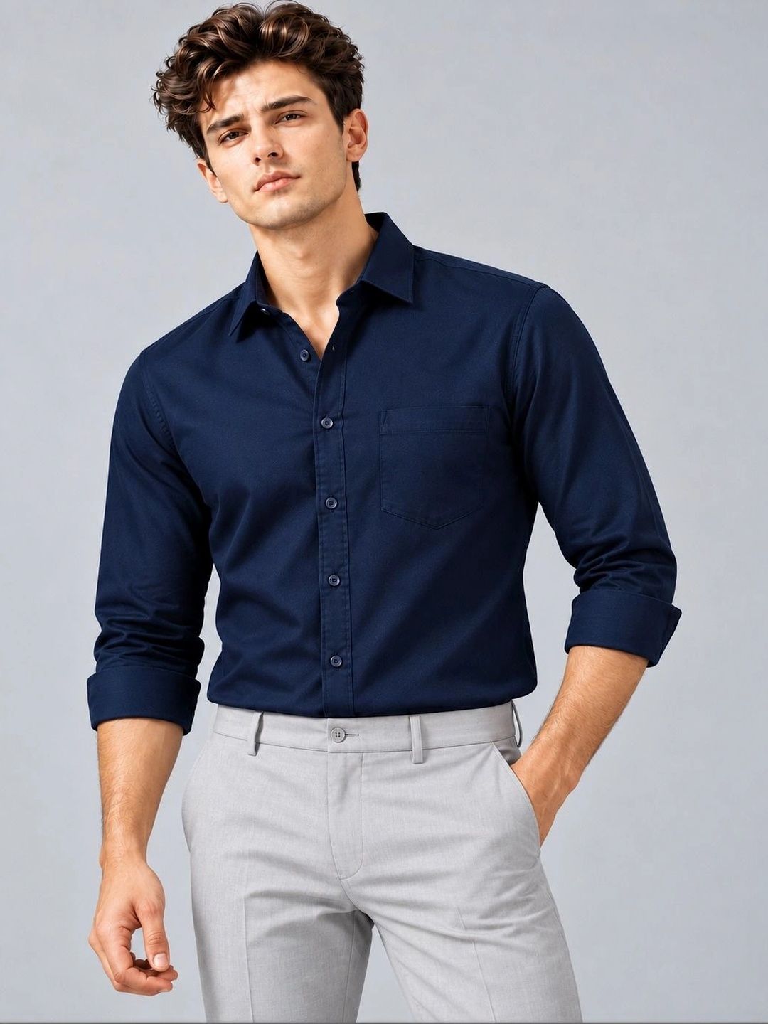 AGNIVAR COLLECTION AGNIVAR COLLECTION Men Comfort Semi Sheer Shirt