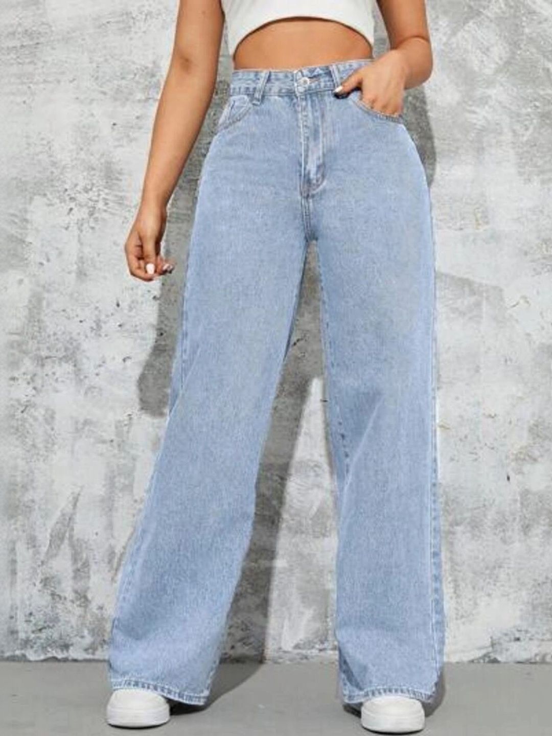 MIRAKSH MIRAKSH Women Jean Wide Leg High-Rise Stretchable Jeans