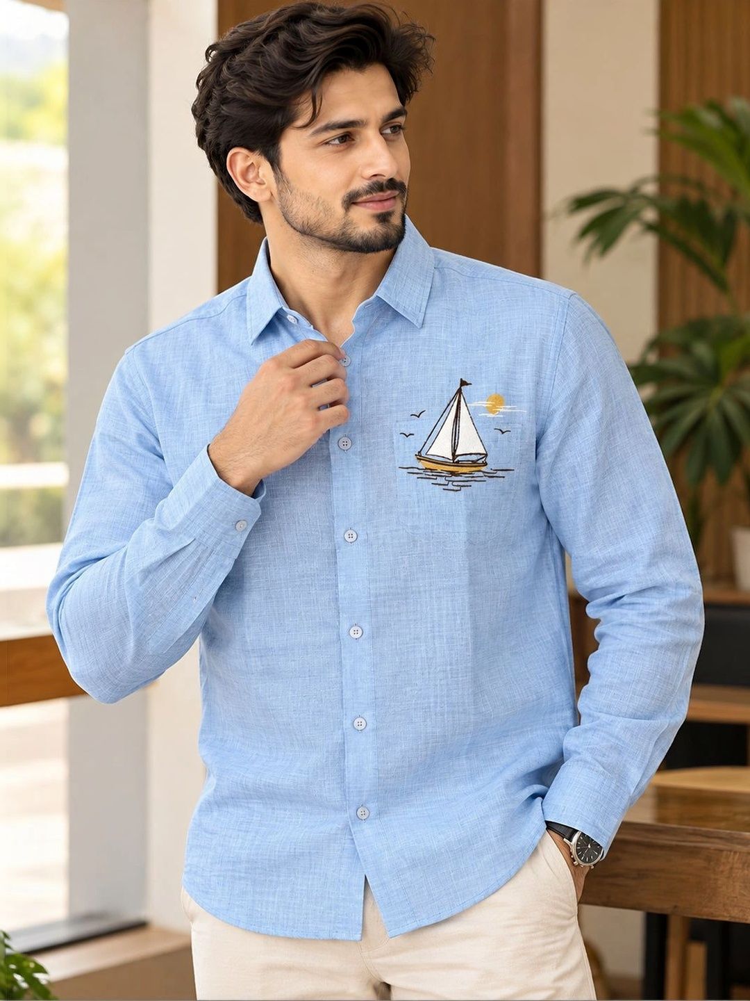 Vida Loca Vida Loca Men Smart Slim Fit Casual Shirt