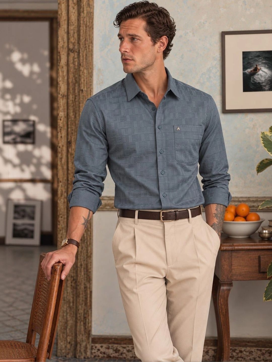 XKIND XKIND Men Standard Slim Fit Shirt