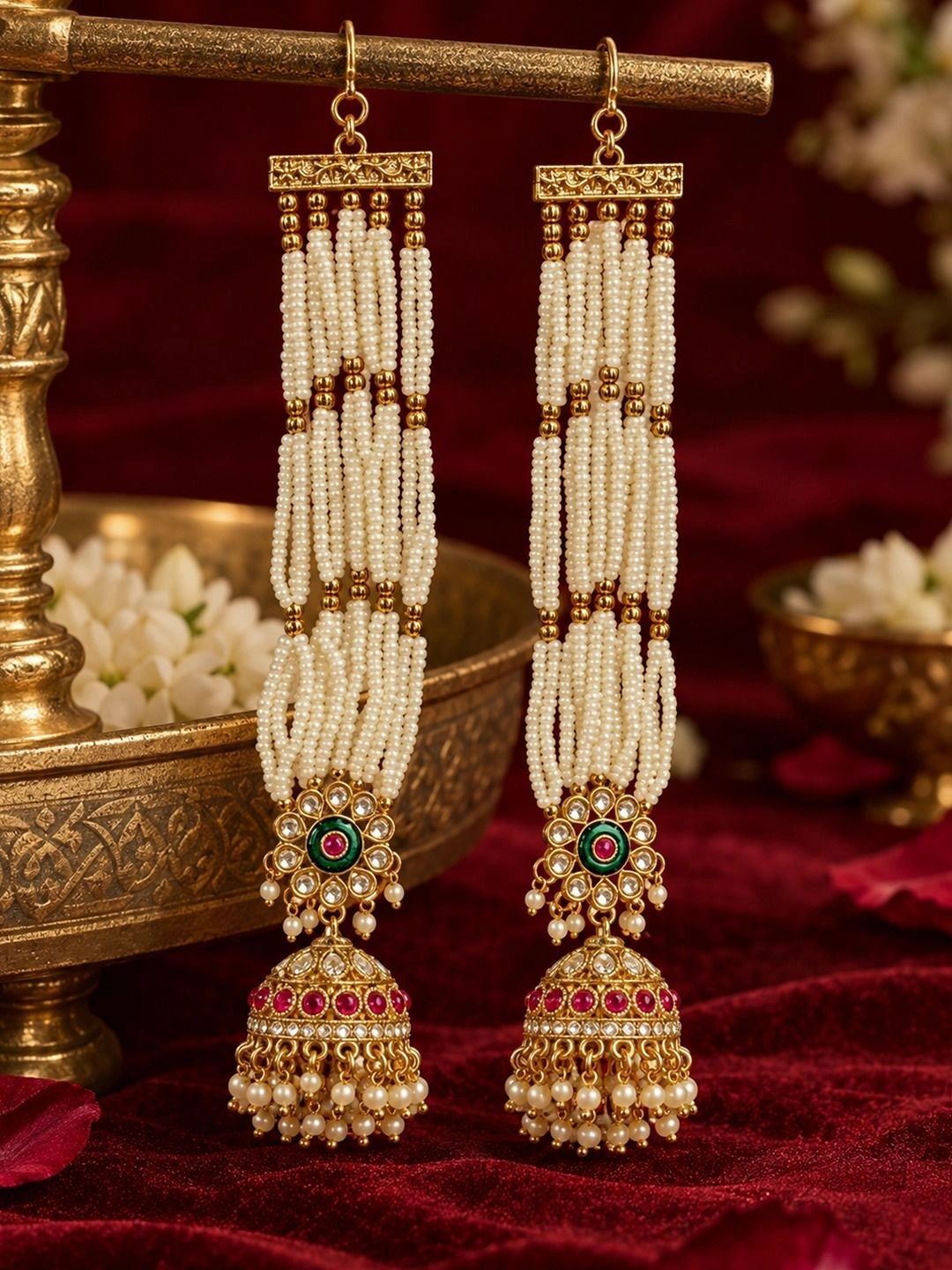 Zaveri Pearls Zaveri Pearls Floral Jhumkas Earrings