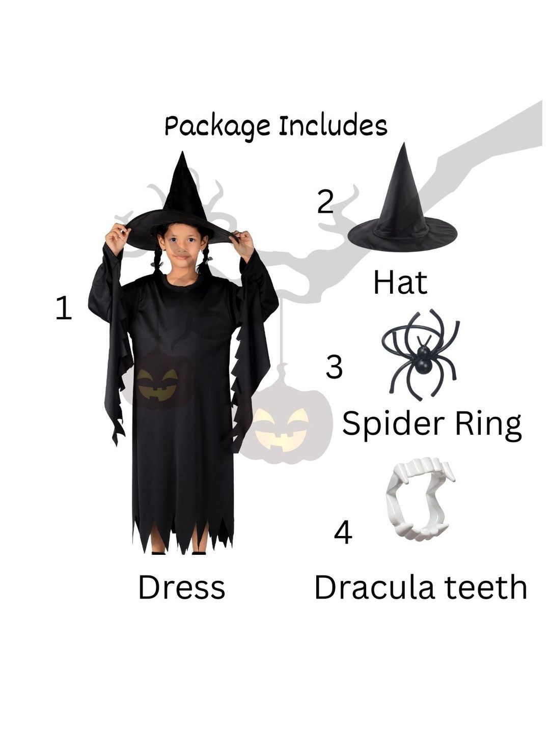 itsmycostume itsmycostume Girls Round Neck Vampire Halloween Dress Costume