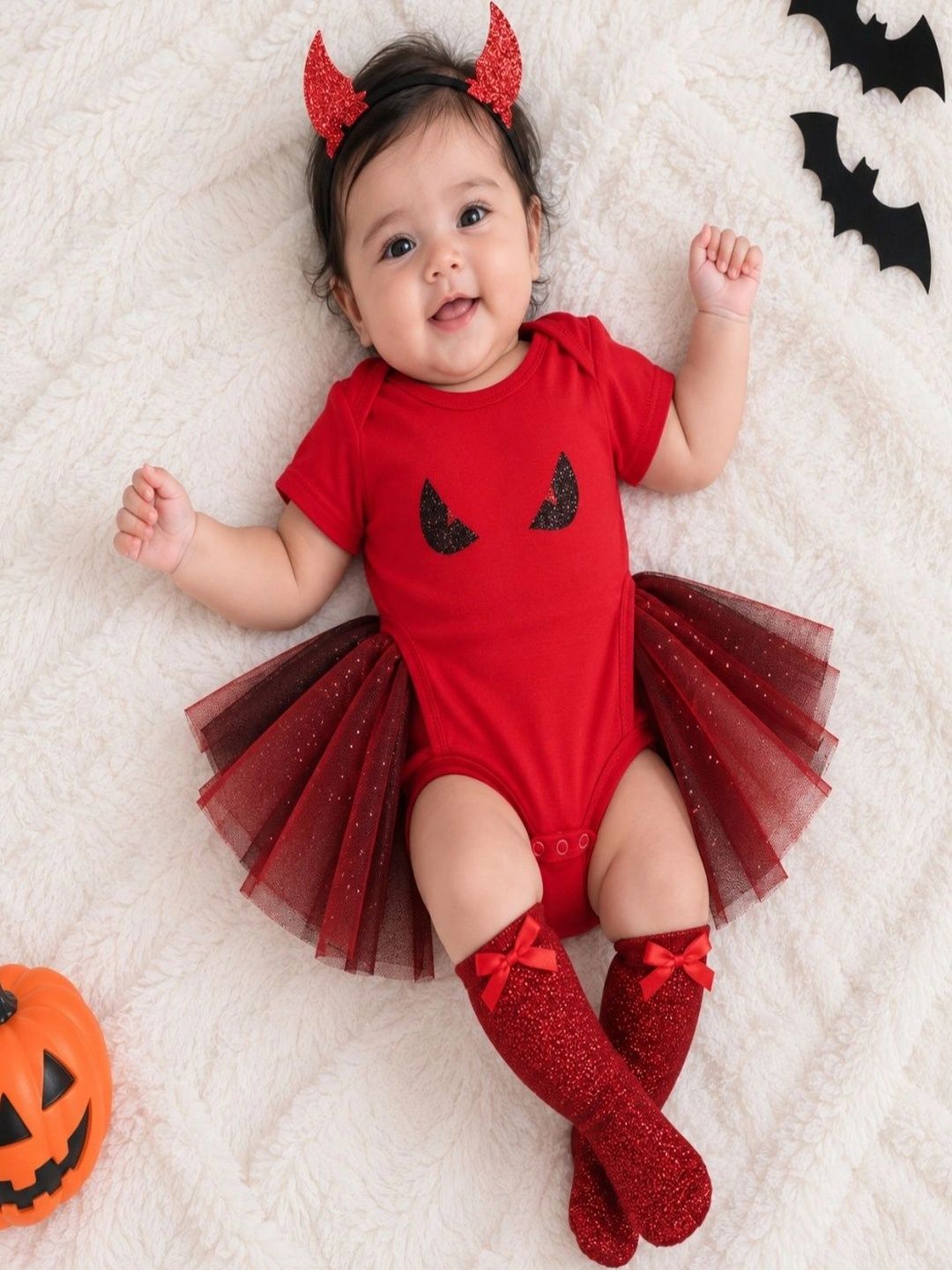 TIPY TIPY TAP Infant Girls Cotton Round Neck Bodysuit Hairband & Socks-picture-20