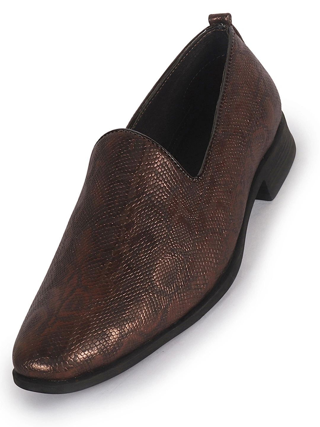 FAUSTO Men Textured PU Loafers-picture-22