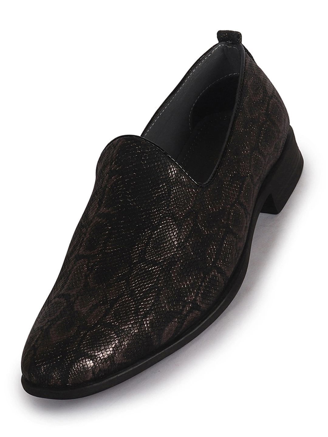 FAUSTO Men Textured PU Loafers-picture-23