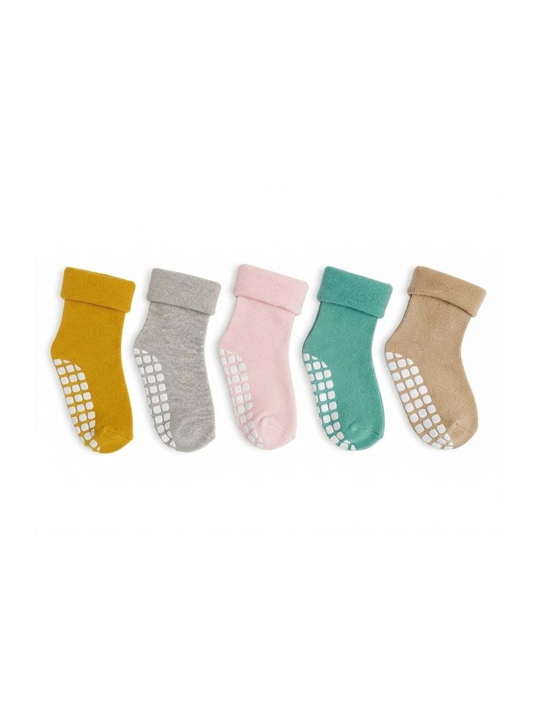 ME Stores Unisex Kids Pack of 5 Cotton Assorted Above Ankle Socks-picture-46