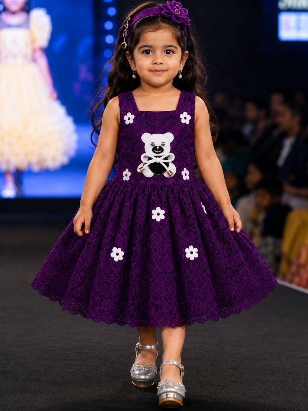 KALINI Applique A-Line Dress-picture-23