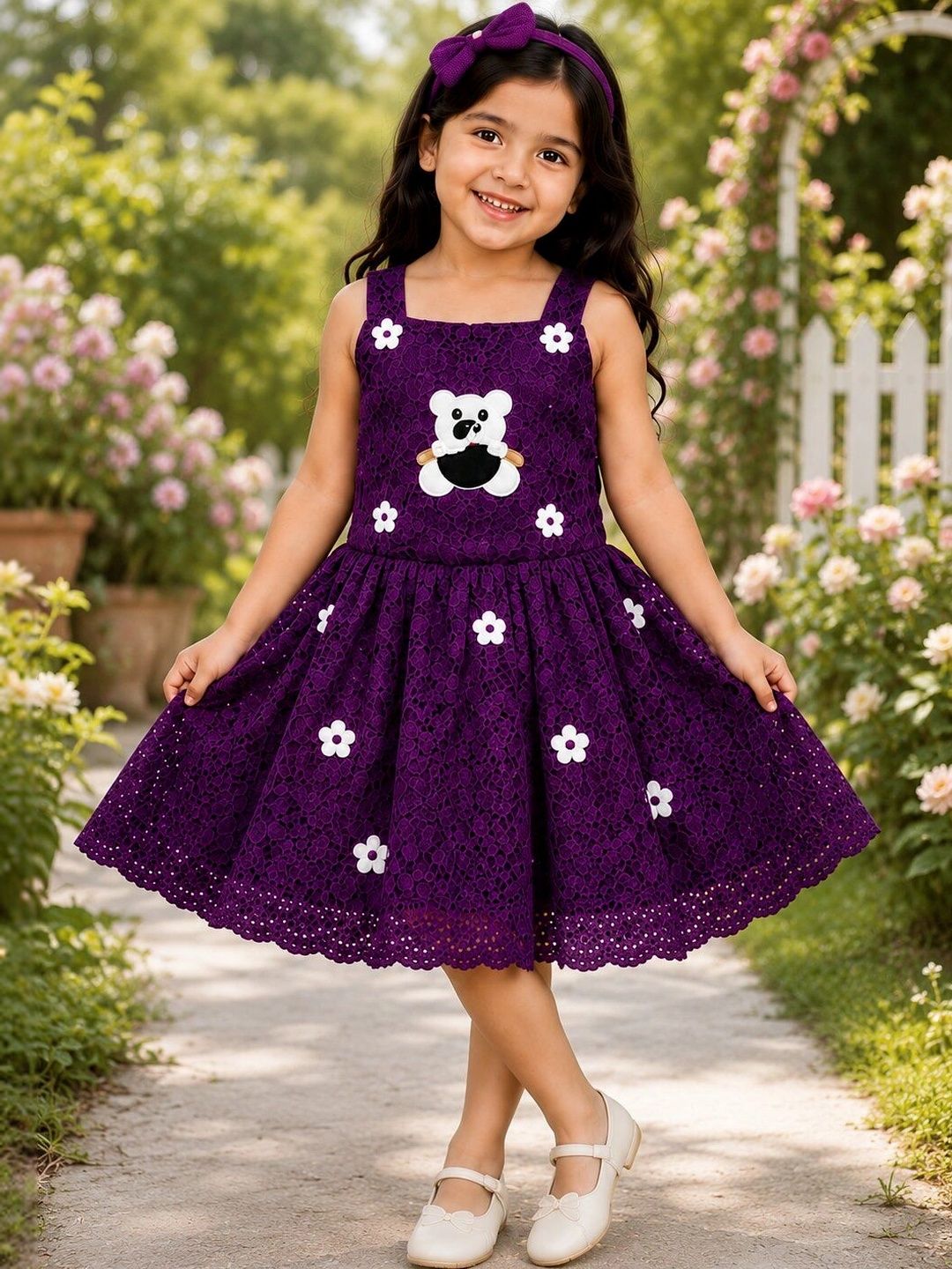 KALINI Embroidered Applique A-Line Dress-picture-56