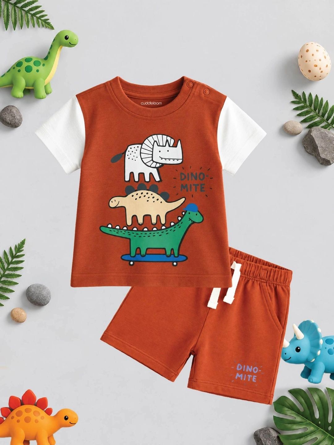 Cuddleloom Boys Printed T-shirt with Shorts-picture-55