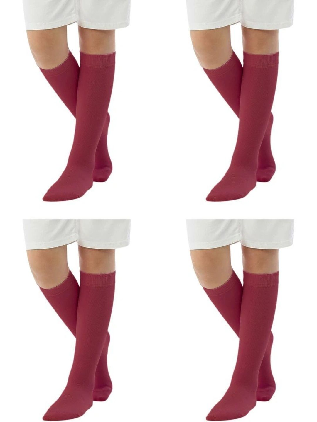 MUKHAKSH Boys Pack of 4 Cotton Blend Knee Length Socks-picture-26